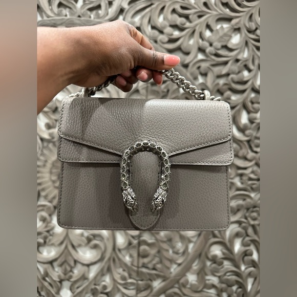 Gucci Grey Leather Mini Dionysus Bag - Picture 14 of 16